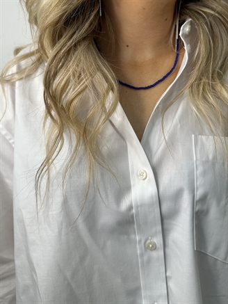 Annavii Kala Ensfarvet Halskæde Dark Blue